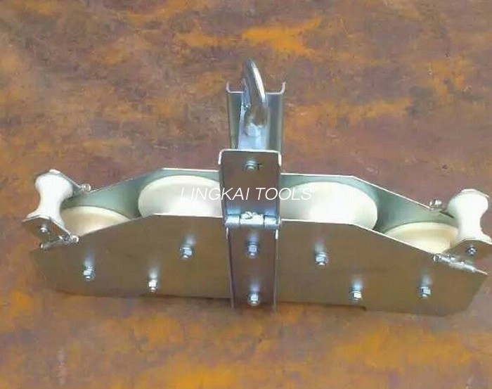 R570 mm optinen kuitukaapelityökalut 10KN OPGW neljän pyörän yhdistelmälohko