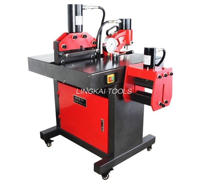 220V 50HZ hydraulinen puristustyökalu Kiskon taivutusleikkauskone 150X10mm Al/Cu-levylle