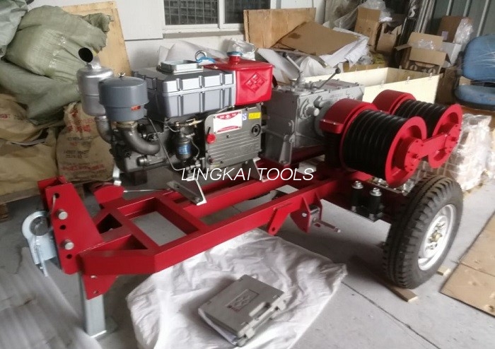 Double Capstan Drum Vinssi 5 tonnia Trailer Match Honda / Yamaha bensiinimoottorilla